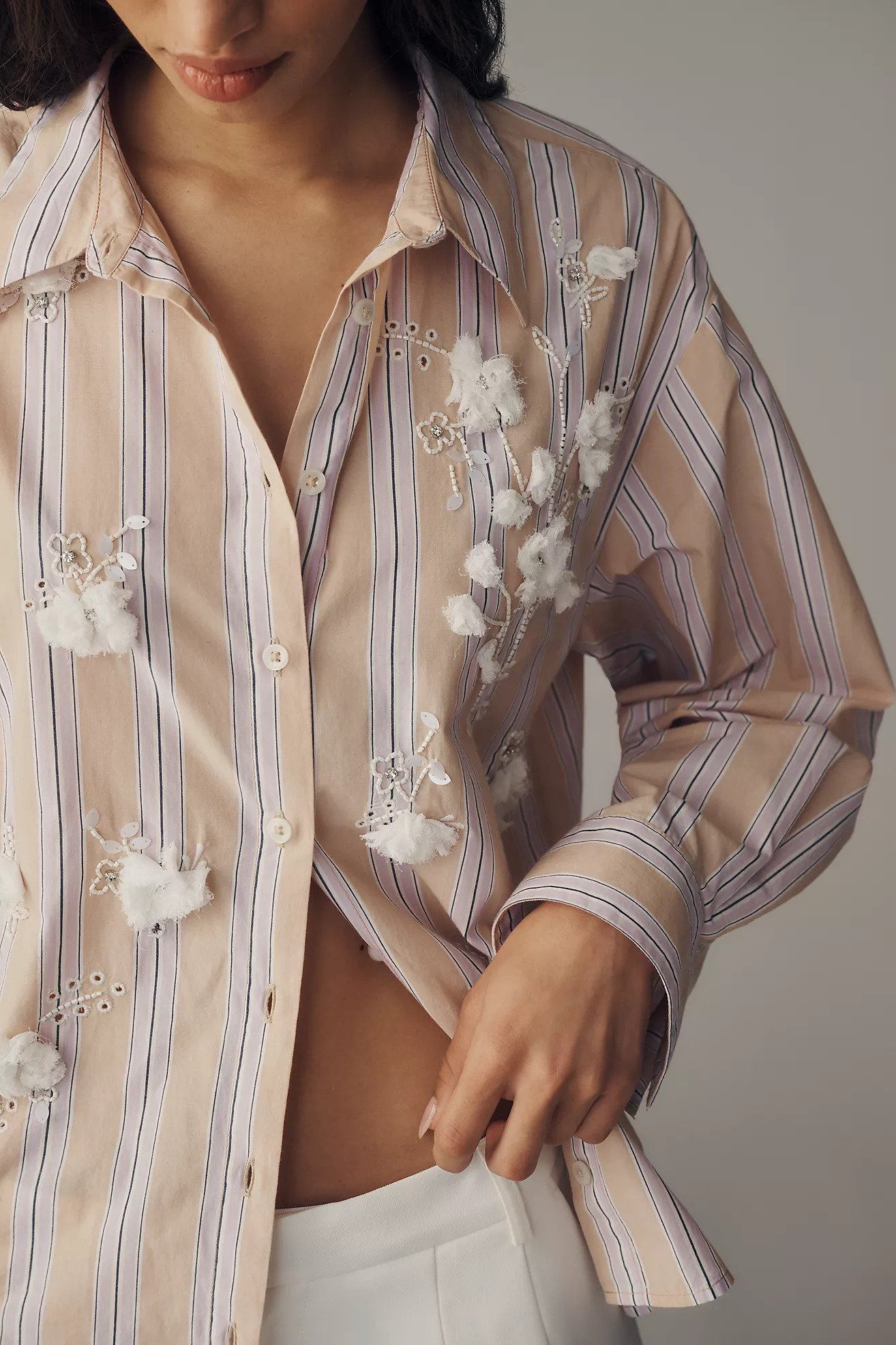 The Shrunken Bennet Buttondown Shirt by Maeve | Anthropologie (US)