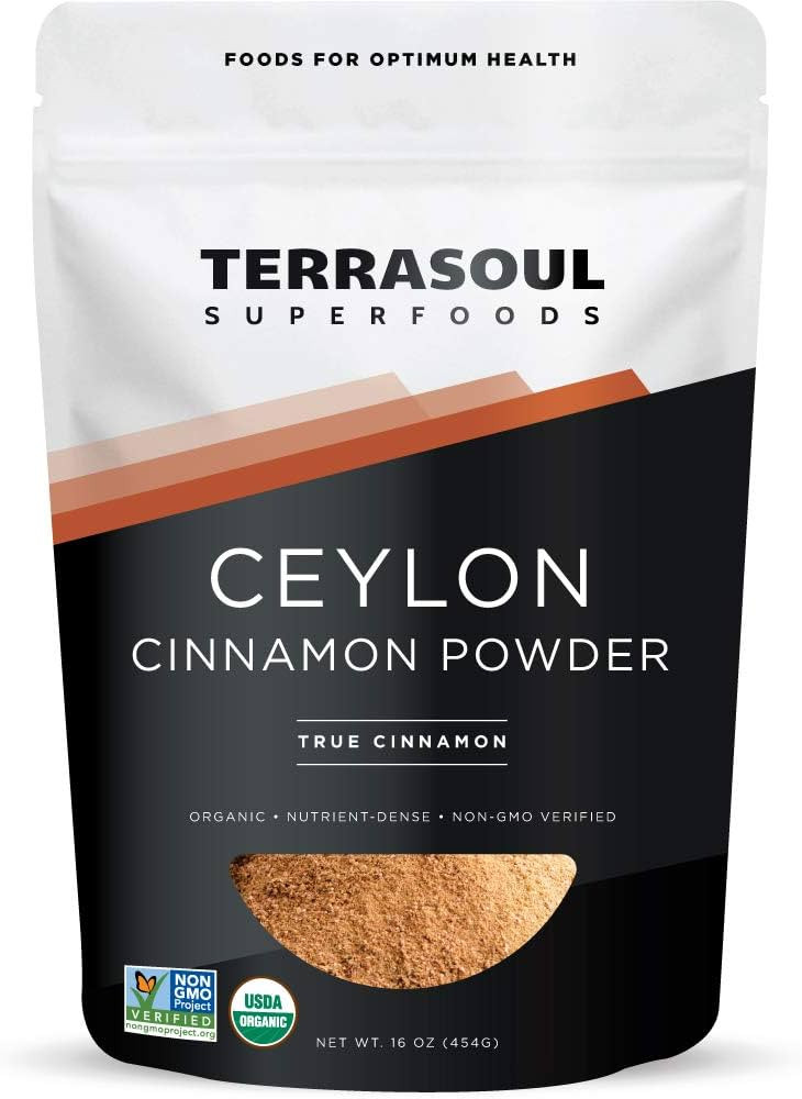 Terrasoul Superfoods Organic Ceylon Cinnamon Powder, 16 Oz - Lab-Tested for Authenticity | Premiu... | Amazon (US)