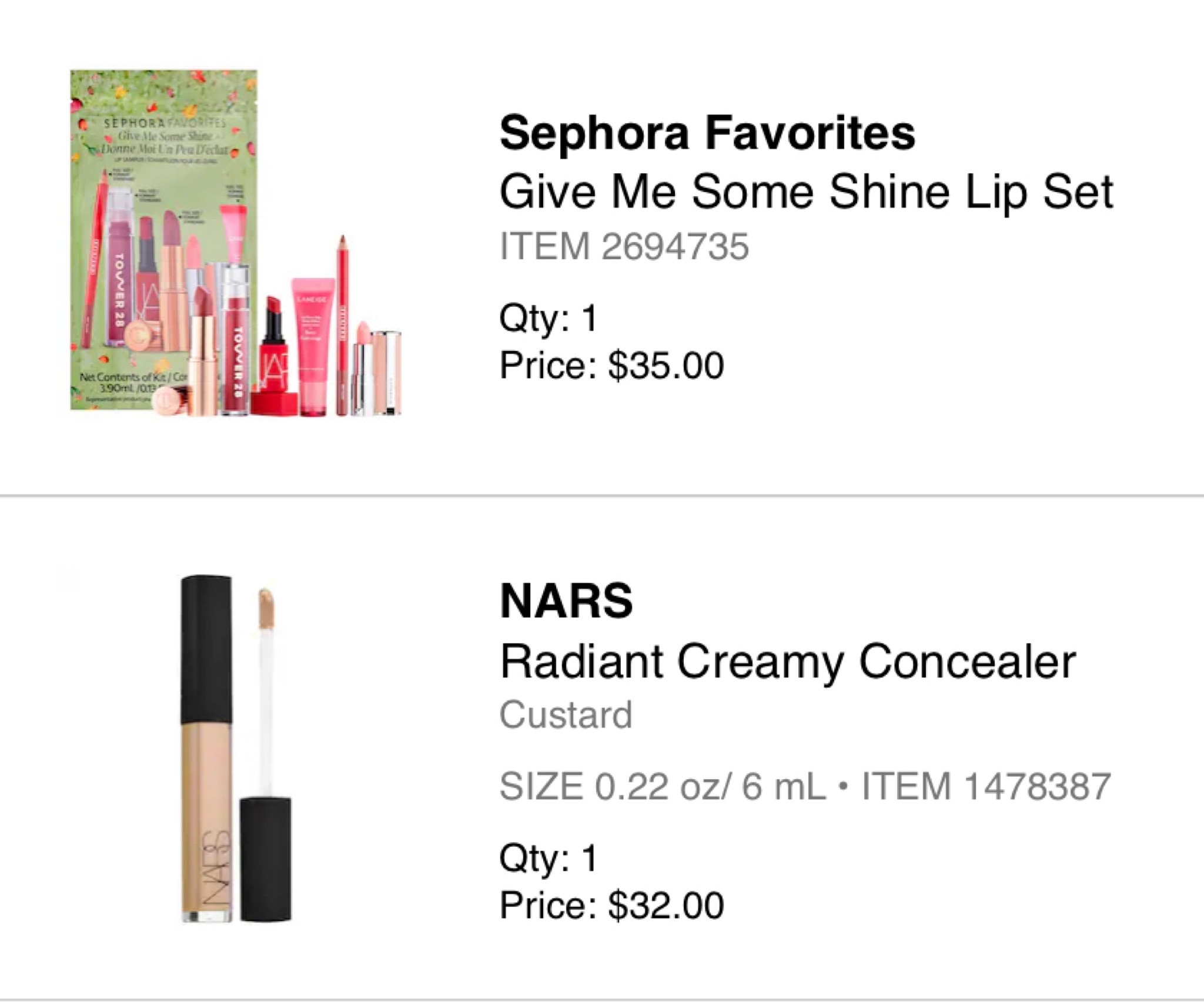 My latest Sephora order! Really excited about the lip kit (such a good value!) and I ran out of concealer haha. 

#LTKunder50 #LTKbeauty