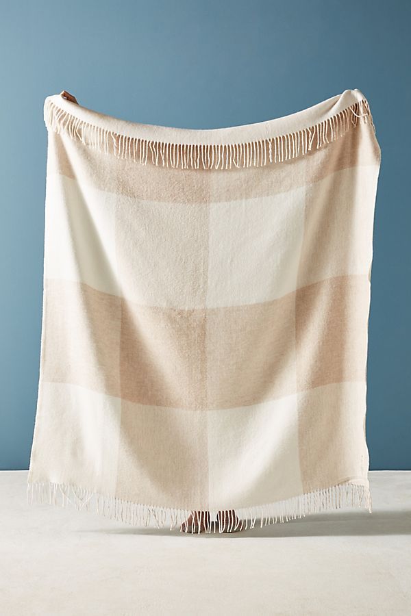 Avoca Reversible Cashmere Plaid Throw Blanket | Anthropologie (US)