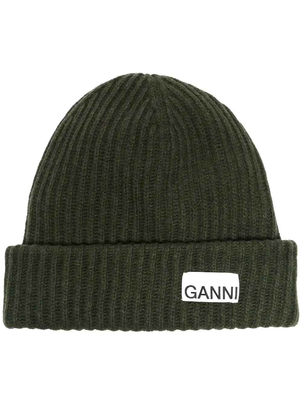 logo-patch ribbed-knit beanie | Farfetch (US)