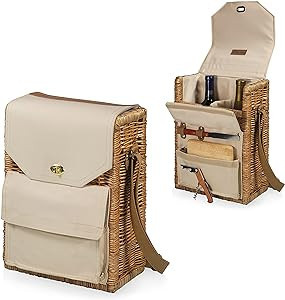PICNIC TIME Corsica Wine and Cheese Picnic Basket - Wine Tote Bag - Gift for Wine Lovers, (Beige ... | Amazon (US)