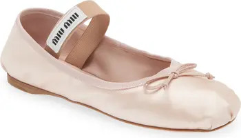 Logo Strap Ballet Flat (Women) | Nordstrom