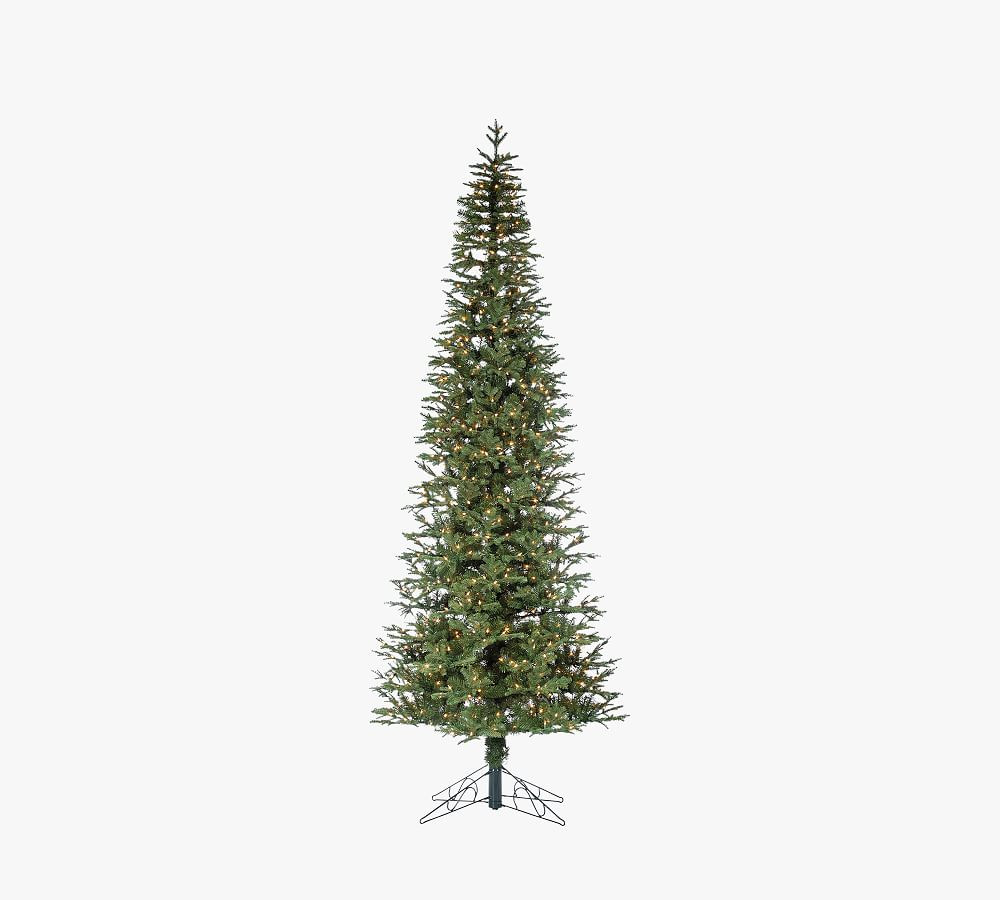 Lit Narrow Jackson Pine Faux Christmas Trees​ | Pottery Barn (US)
