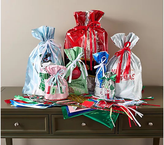 Kringle Express 100-Piece Gift Bags & Tags Set - QVC.com | QVC