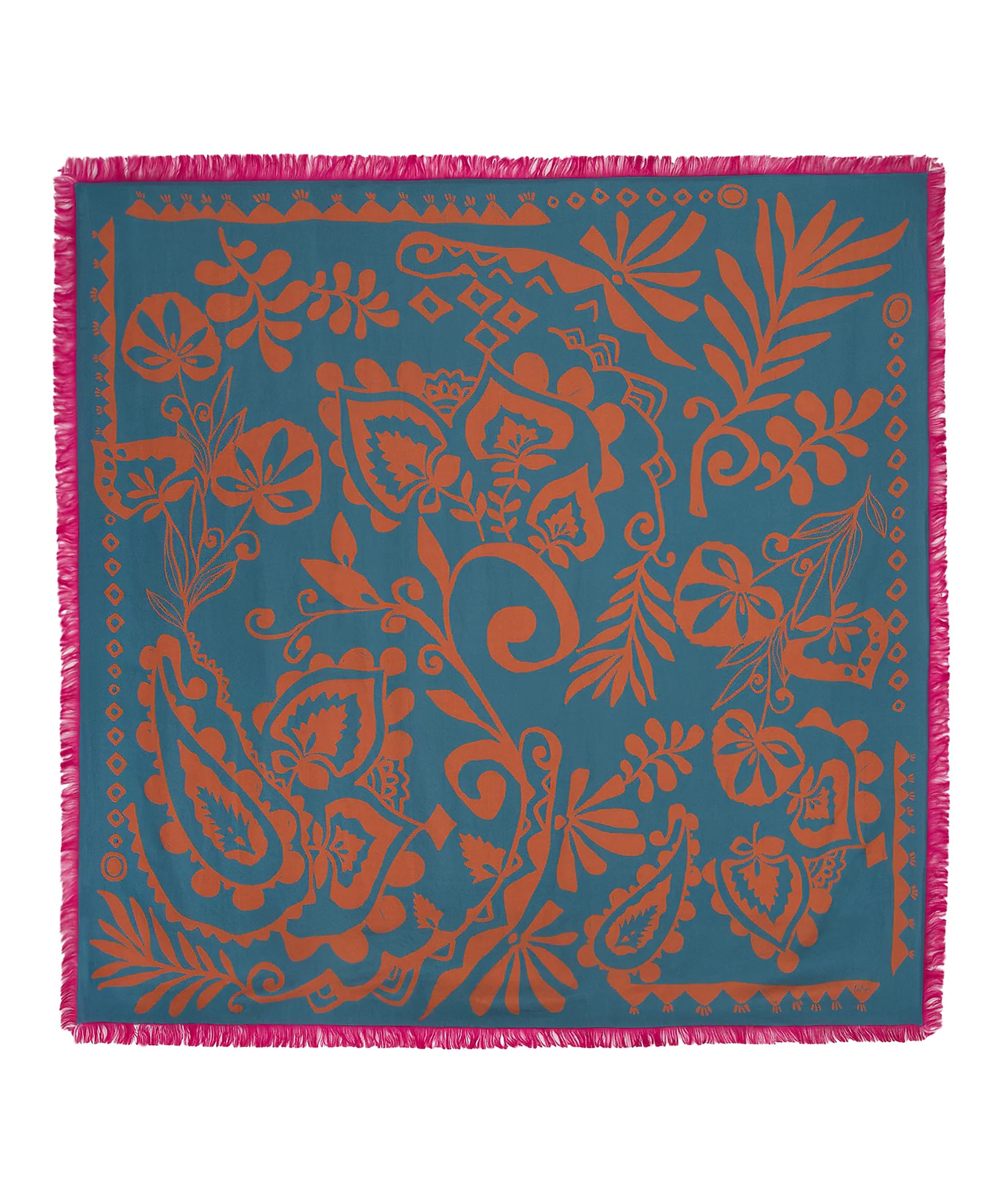 Park Paisley Oversized Silk Square Scarf | Echo New York