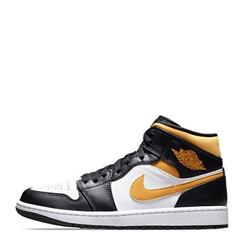 Nike Mens 1 Mid 554724 177 White/Pollen/Black - Size 9 | Amazon (US)