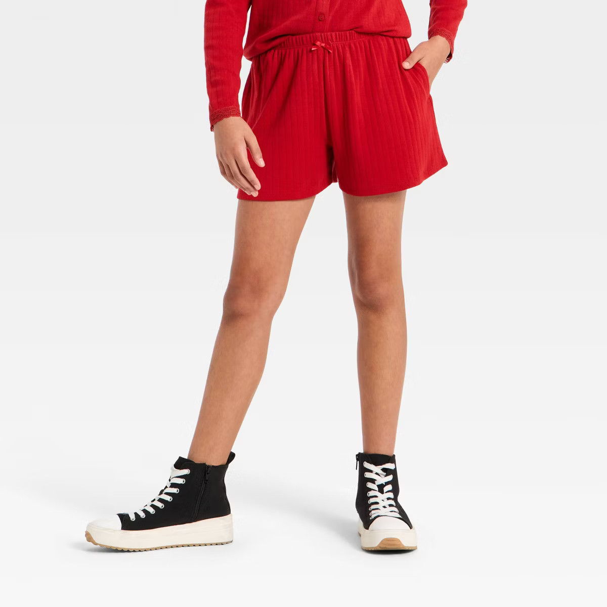 Girls' Cozy Pointelle Shorts - art class™ | Target