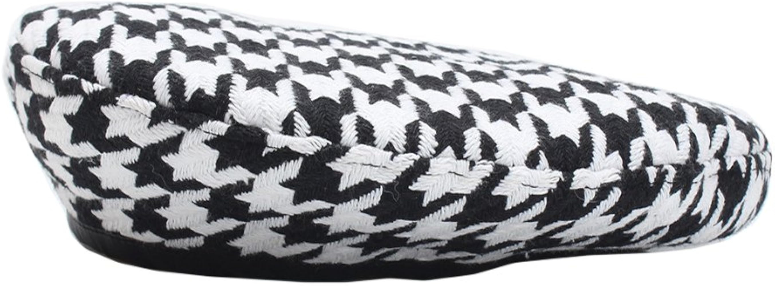 Women's Luxury Houndstooth Pattern Beret Beanie Hat | Amazon (US)