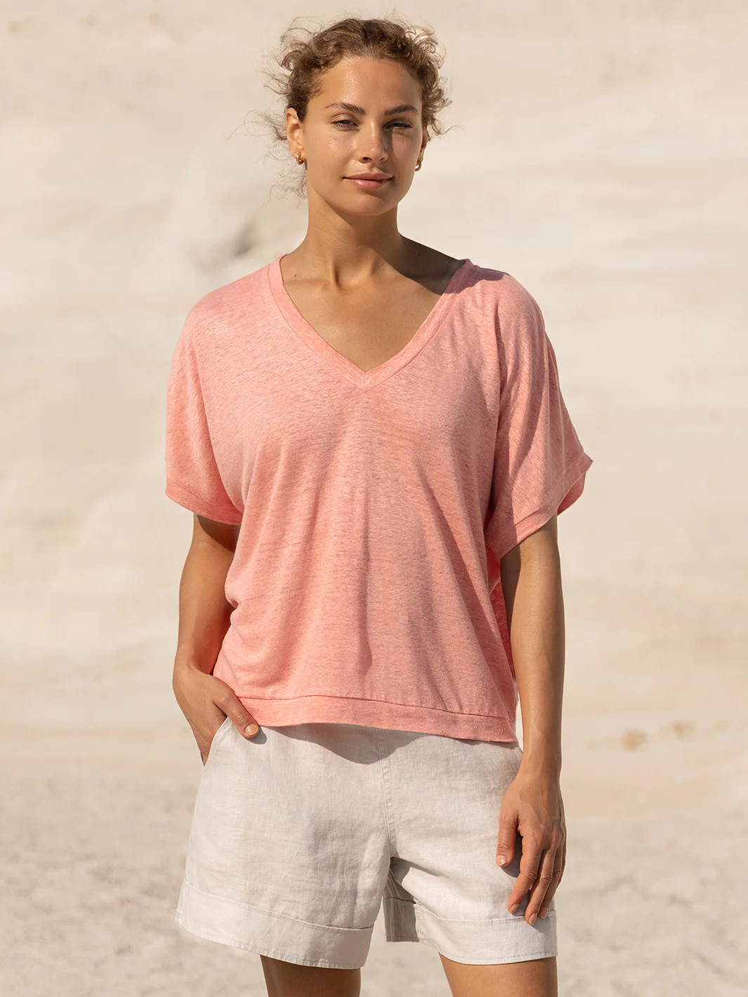 Iris Jersey T-Shirt Dusty Coral | Nomad the Label