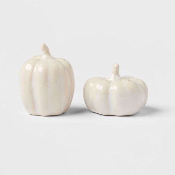 2pc Stoneware Pumpkin Salt and Pepper Shaker Set - Threshold™ | Target