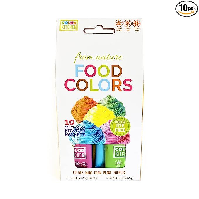 ColorKitchen Food Coloring Multi-Pack (10 Packets-5 Colors) – Plant-based Colors | Artificial D... | Amazon (US)
