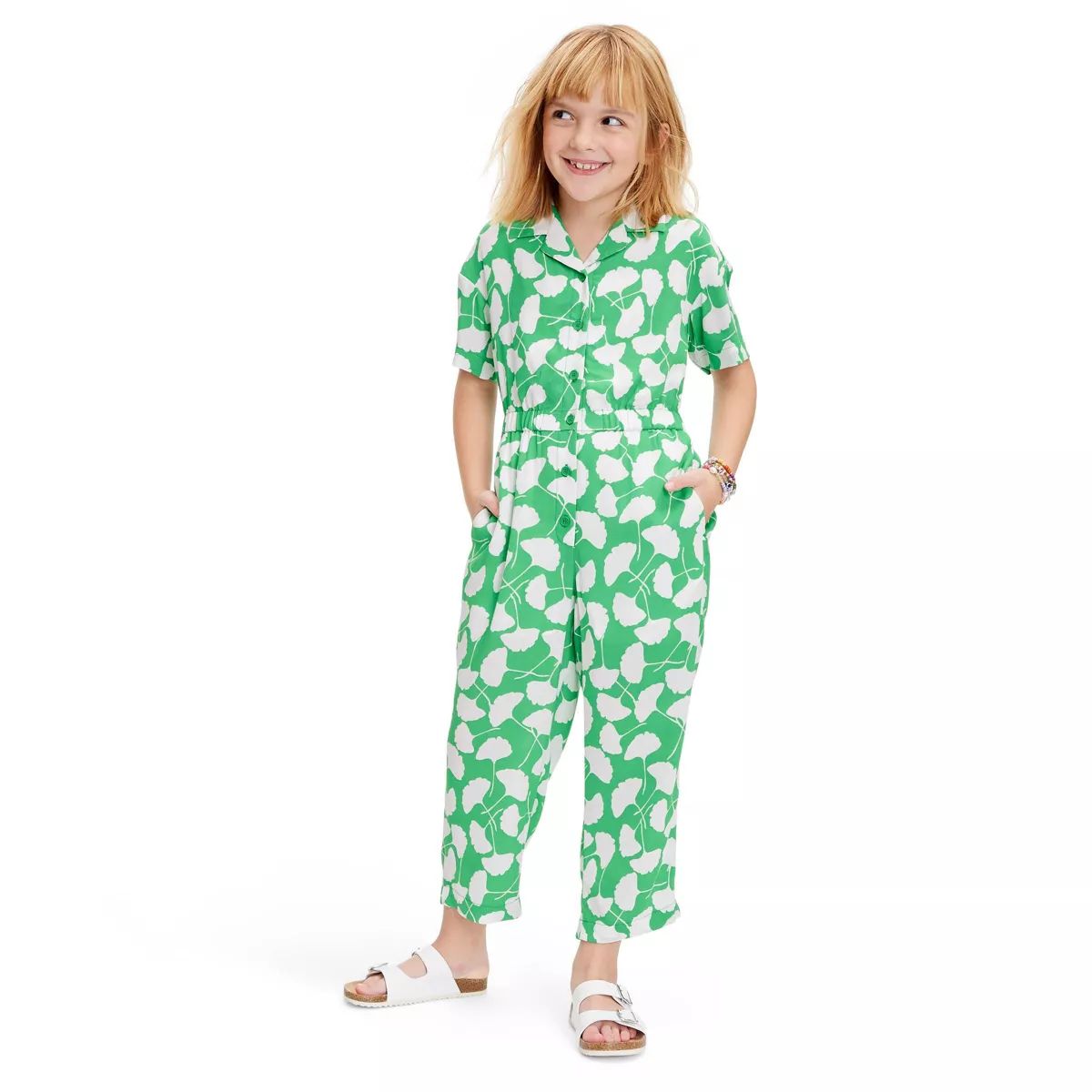 Kids' Short Sleeve Ginkgo Green Jumpsuit - DVF for Target | Target
