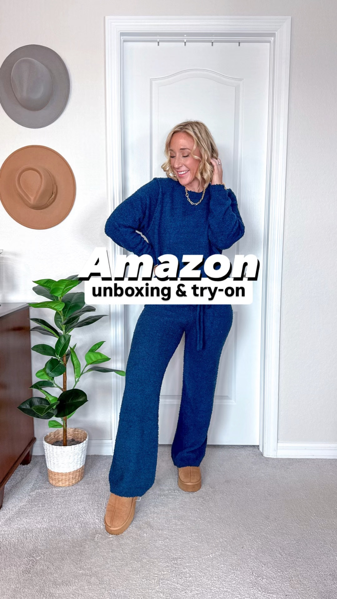 Amazon unboxing & try-on (all come in other colors):
1. 2-piece sweater set - size small. Soft and fuzzy. 
2. Open knit short sleeve sweater - size small. 
3. Maxi skirt - size small. 
4. Sweater vest - size small. 
• flare jeans - size 4.  
• platform slippers - size up if in between sizes. 
• heels - tts  

#LTKSeasonal #LTKFindsUnder50 #LTKWatchNow