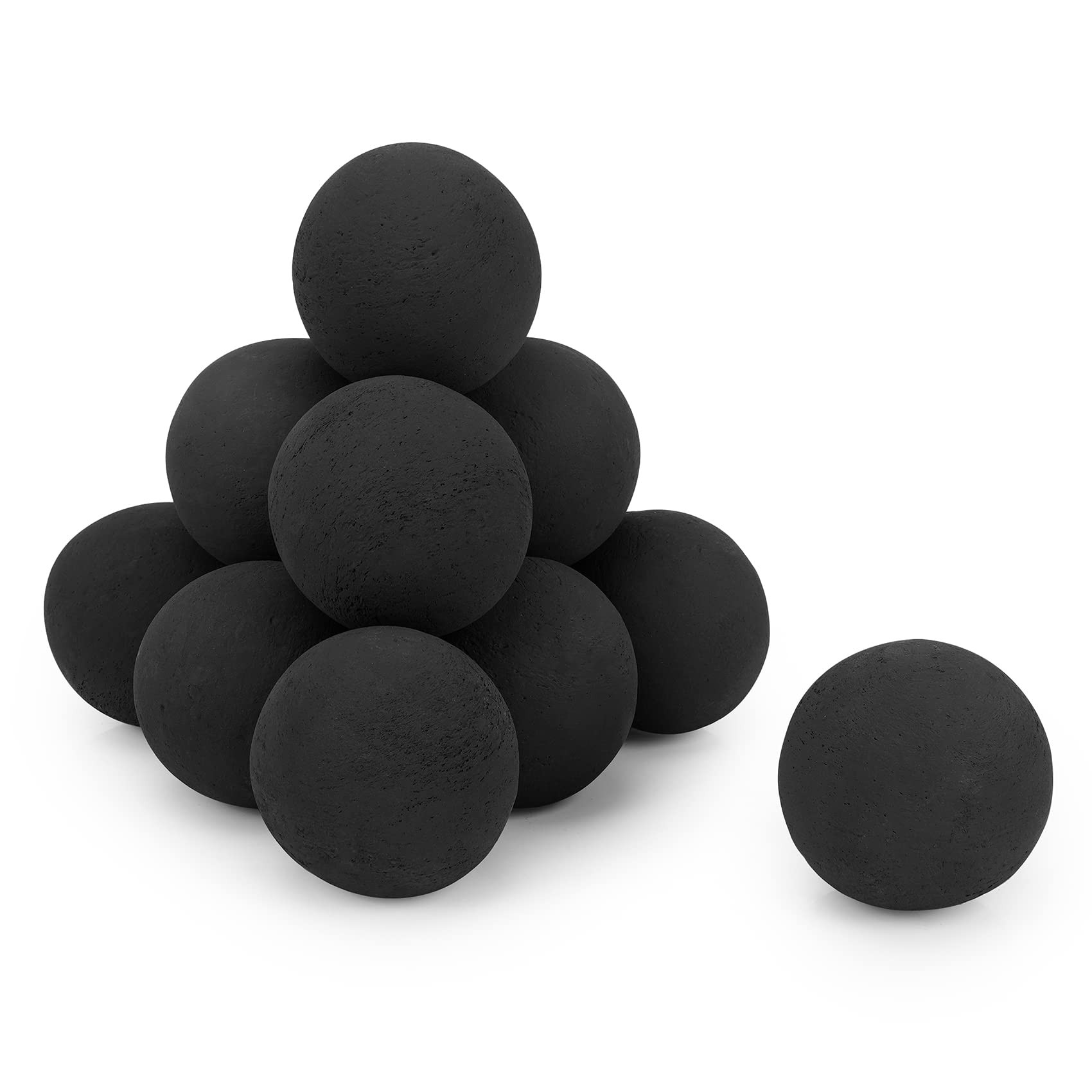 Stanbroil Ceramic Balls - 4\u201d Round Fire Stones for Fire Pit Fire Bowl and Fireplace - Set of... | Amazon (US)