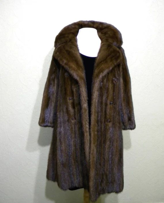 F24 dark DEMI BUFF LUNARAINE Mink sz. 10-12 Brown Mink Coat Fur Coat Stroller | Etsy (US)