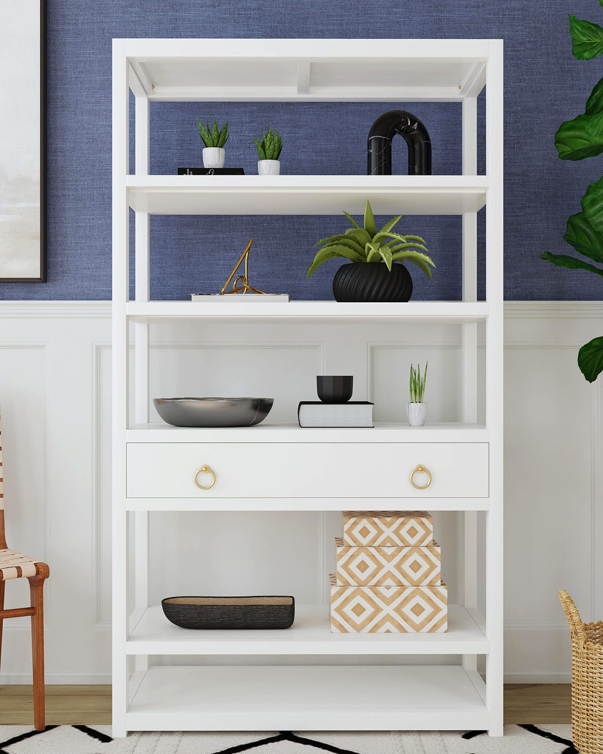 Butler Lark White Book Shelf | Horchow