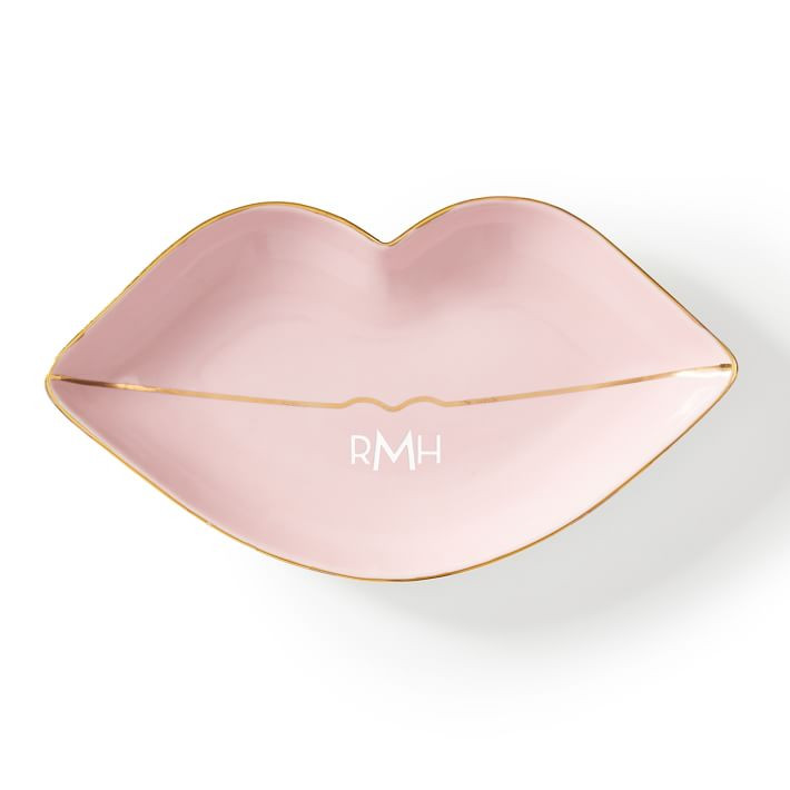 Lips Ceramic Catchall Tray, Blush | Mark and Graham