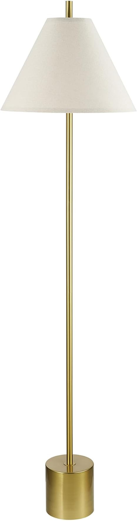 GLOBE Electric 61000060 60" Floor Lamp, Matte Brass Finish, Beige Linen Shade, Heavy Weighted Bas... | Amazon (US)