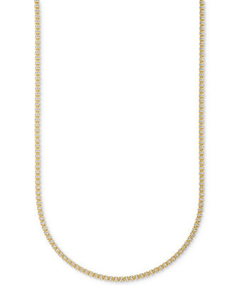 Men's Diamond-Cut Ice Chain Necklace in 14k Gold Over Sterling Silver, 22" | Macy's