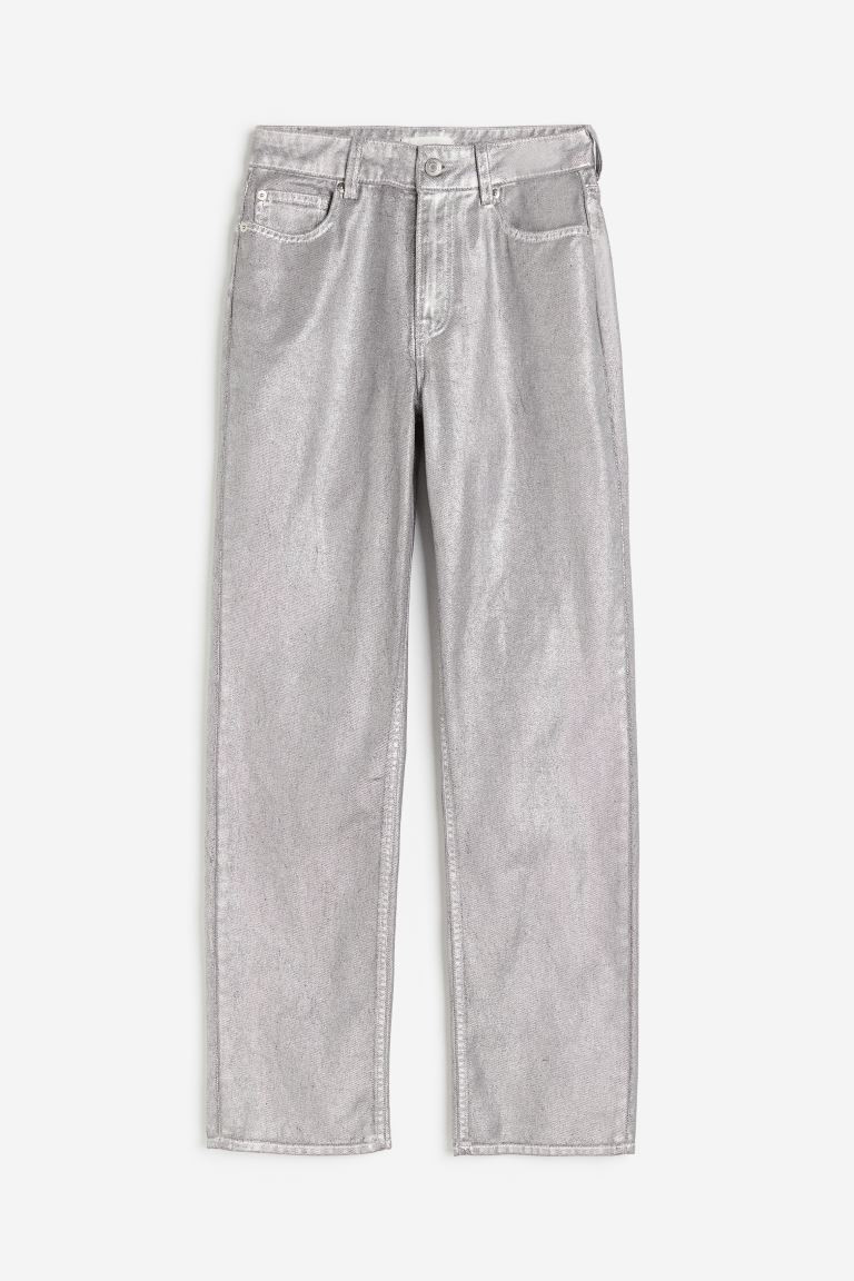 Coated Straight High Jeans | H&M (UK, MY, IN, SG, PH, TW, HK)