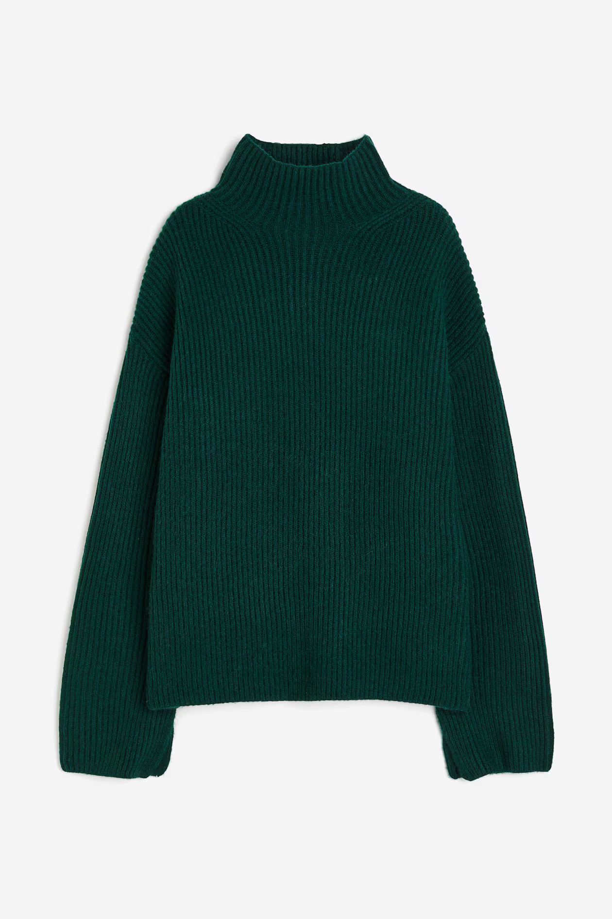 Rib-knit Mock Turtleneck Sweater | H&M (US + CA)
