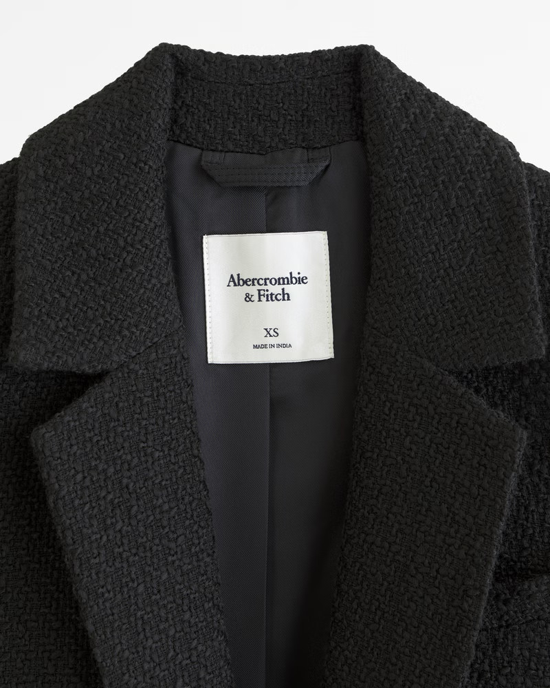 Women's Classic Tweed Blazer | Women's Coats & Jackets | Abercrombie.com | Abercrombie & Fitch (US)
