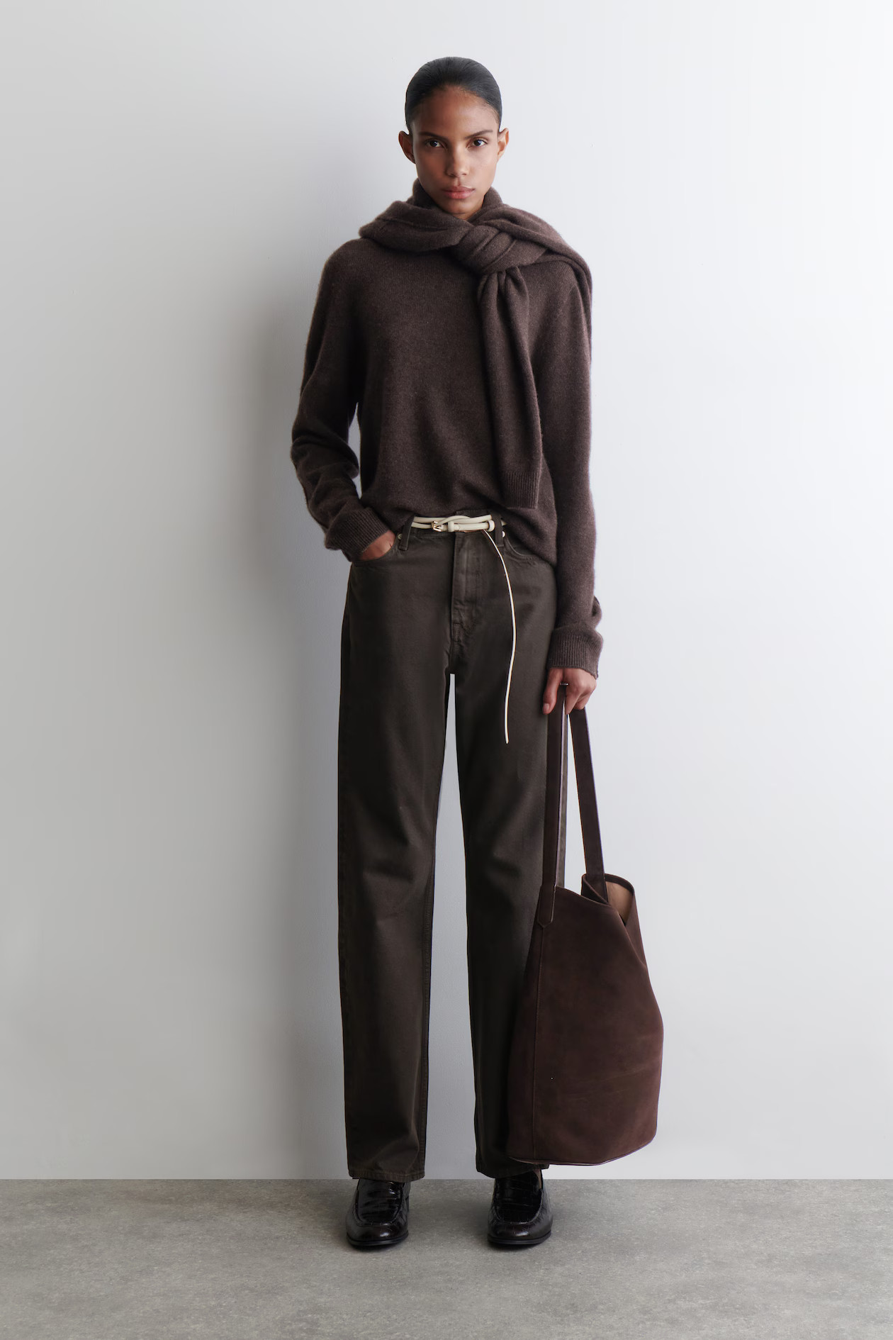 REPRISE STRAIGHT-LEG JEANS - DARK BROWN | COS GB | COS UK