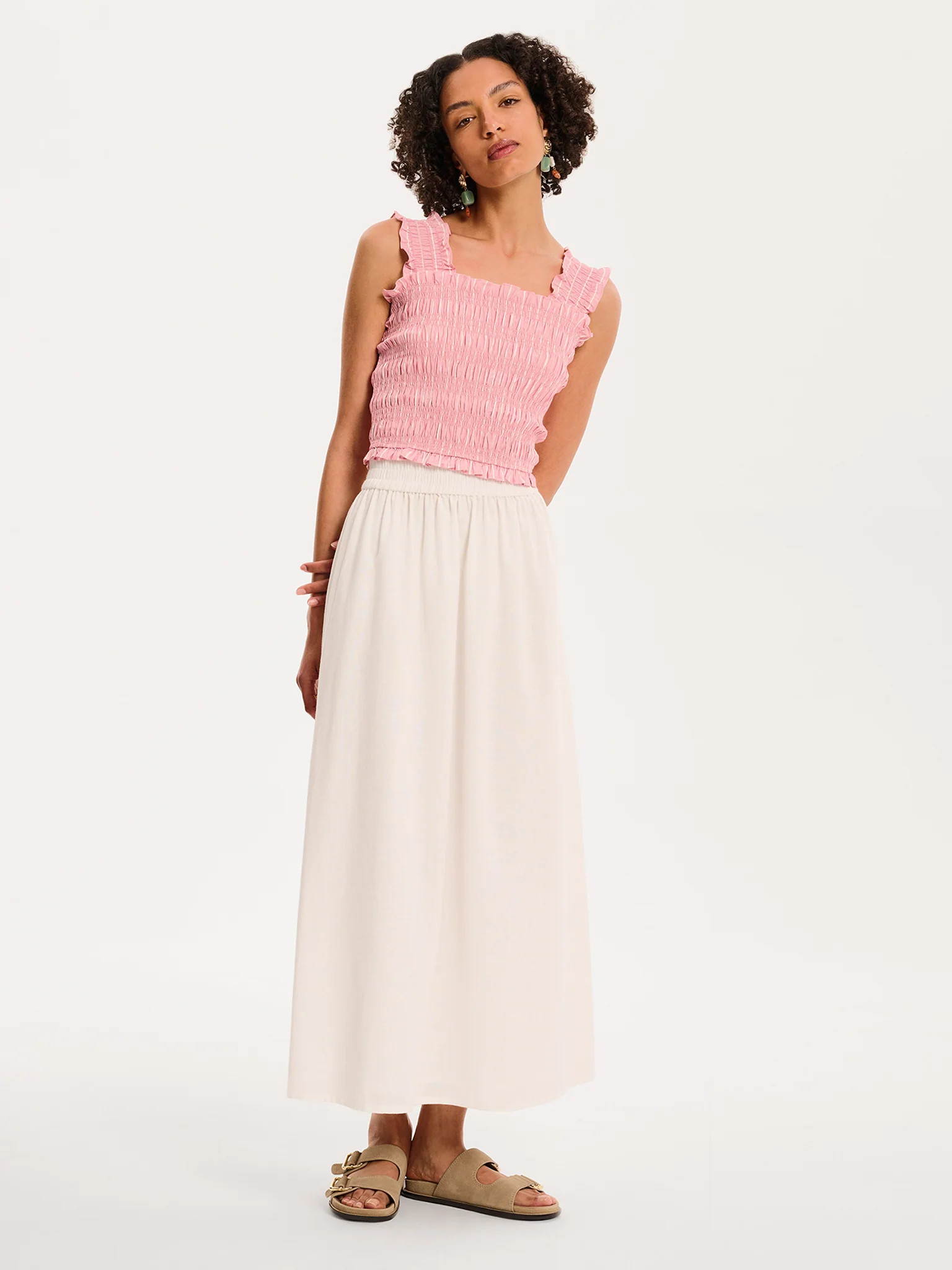 Jolie Skirt in White | OMNES | Skirts | Sustainable & Affordable Clothing | Shop Women's Fashion | OMNES UK