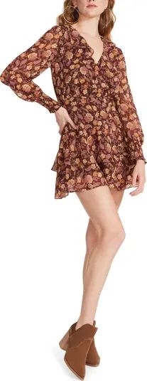 Paisley to Be Nice Print Long Sleeve Chiffon Minidress | Nordstrom