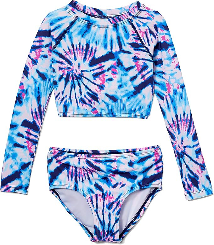 Kanu Surf Girls' Long Sleeve Rashguard UPF 50+ Two Piece Swim Set | Amazon (US)