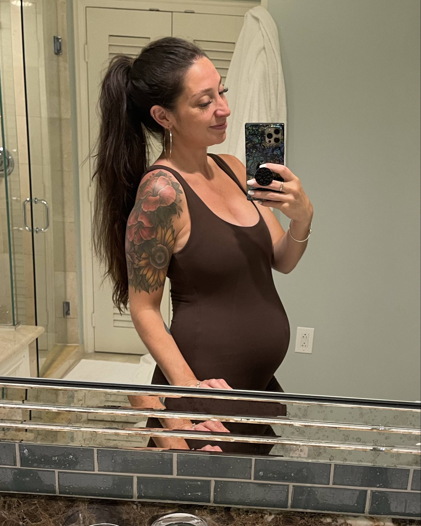 I lived in bump suits during my pregnancy. So comfortable. Can get warm during the summer as they’re double lined. I’m wearing a size medium. 

#LTKBaby #LTKFamily