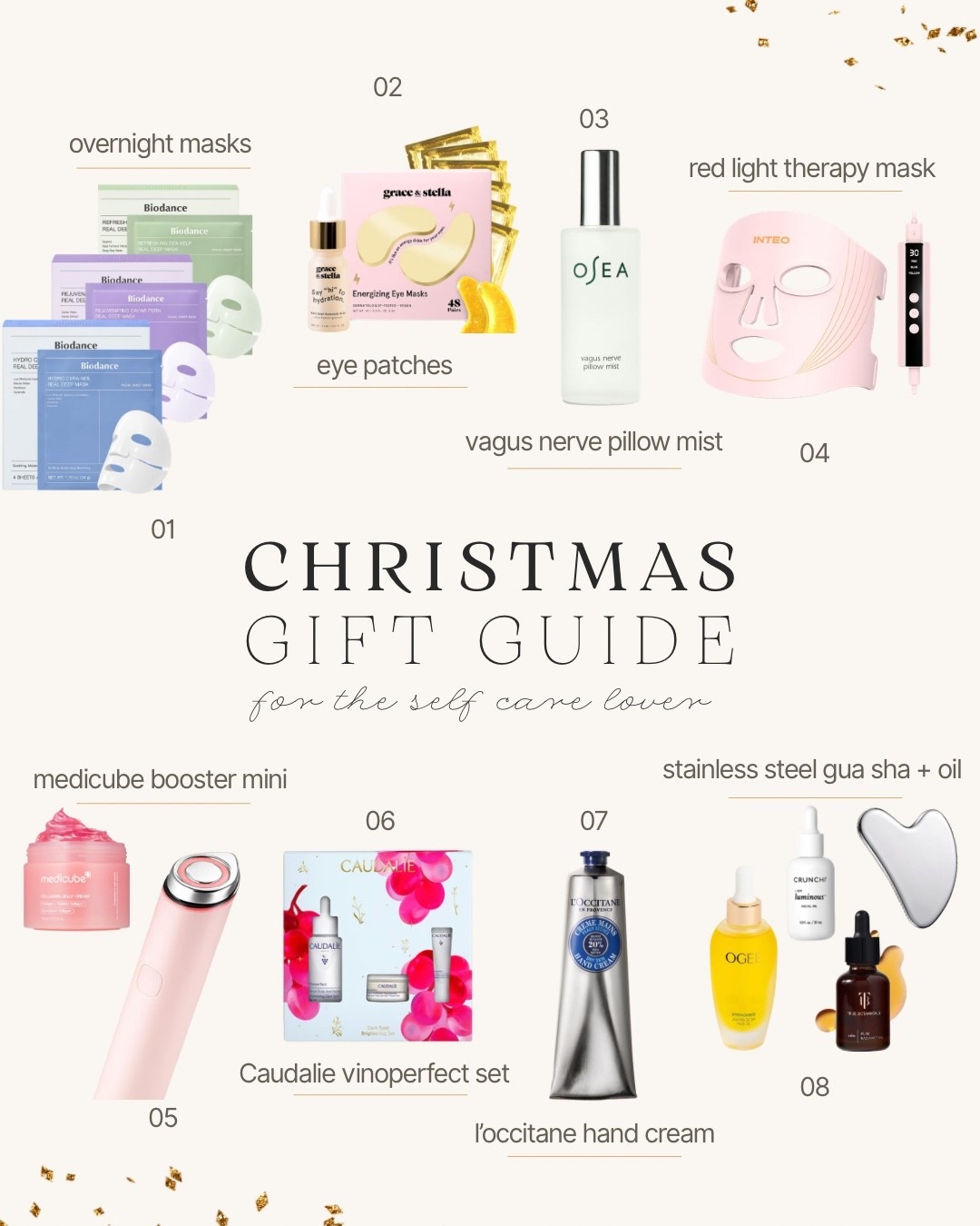 Christmas gift guide for the self care lover. I have every single product posted and I can't tell you enough how obsessed with each of them I am!! #LTKSelfCare #LTKRedLightTherapy 

 #LTKGiftGuide #LTKHoliday