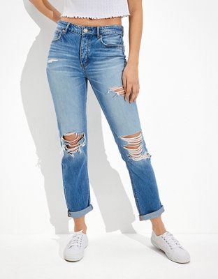 AE Ripped Low-Rise Tomgirl Jean | American Eagle Outfitters (US & CA)