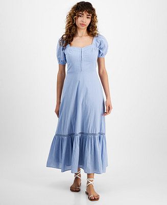 And Now This Women's Cotton Corset-Look Maxi Dress, Created for Macy's - Macy's | Macy's