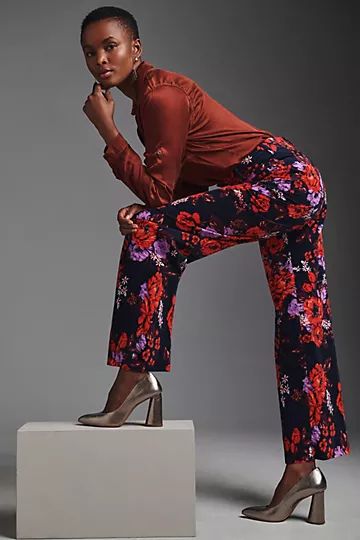 The Colette Cropped Wide-Leg Velvet Pants | Anthropologie (US)