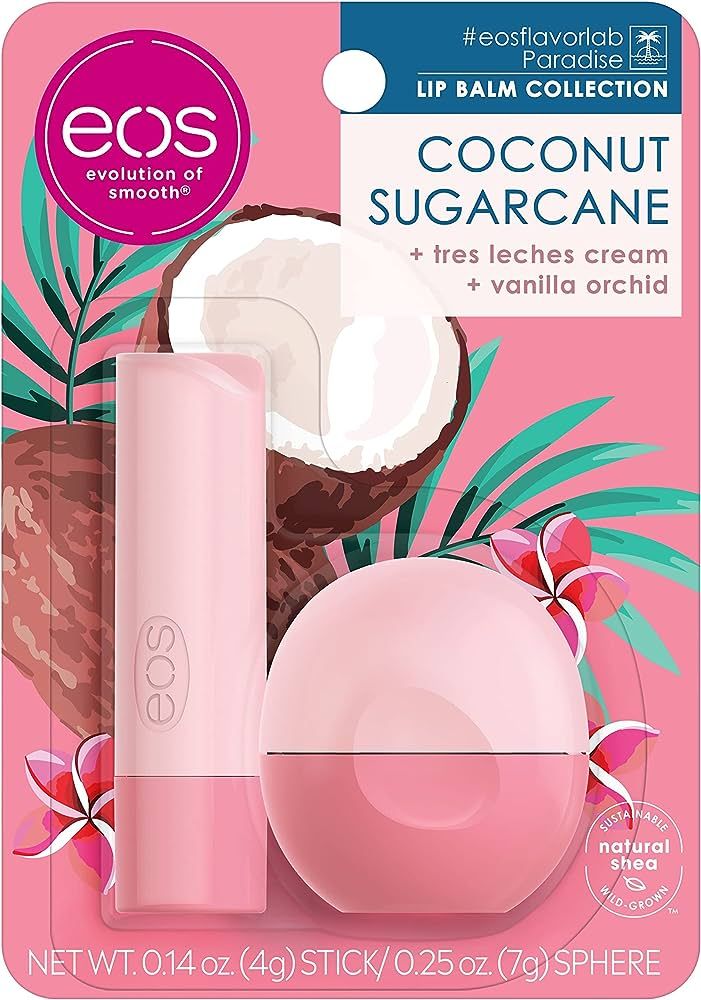 eos FlavorLab Paradise Lip Balm - Coconut Sugarcane | Long-Lasting Hydration | Lip Care for Dry L... | Amazon (US)