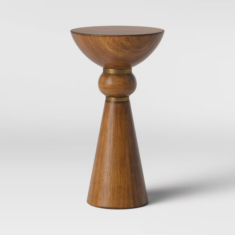 Tamarix Wooden End Table with Accents Brass - Opalhouse™ | Target