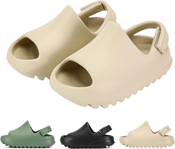 AIMINUO Toddler Little Kids Slides Sandals Summer Slip-On Sandals Shower Beach Pool Anti-slip Sli... | Amazon (US)