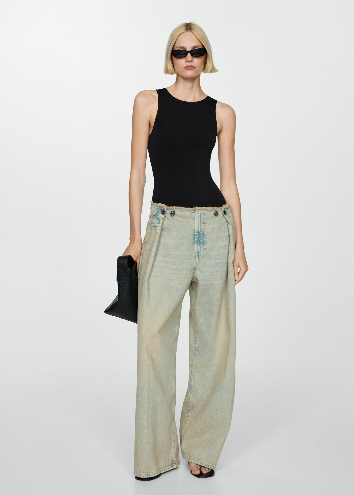 Taillierter Body ohne Ärmel - Damen | MANGO Deutschland | MANGO (DE)