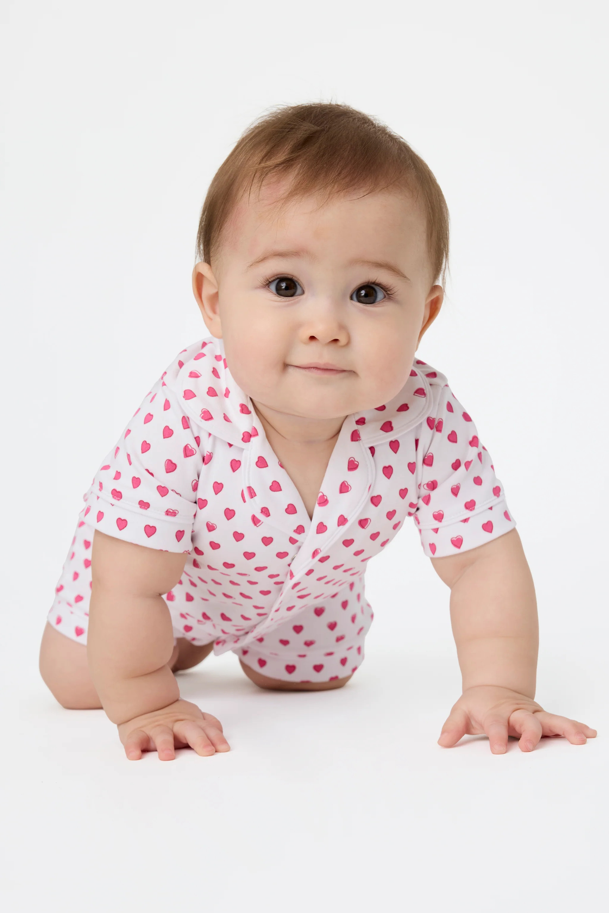 Infant Hearts Polo Onesie | Roller Rabbit | Roller Rabbit