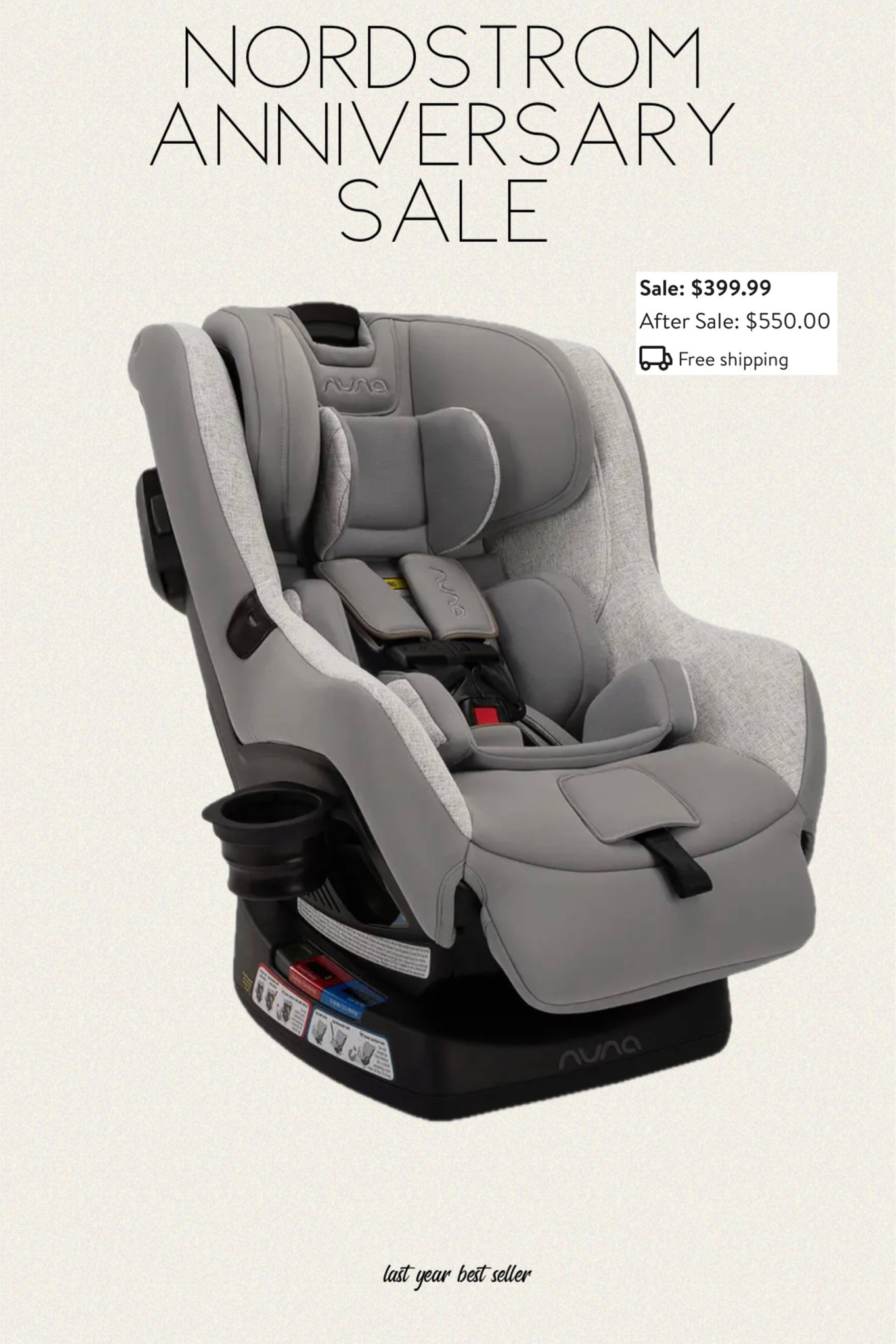 Nordstrom anniversary sale! Last year bestseller will be included in the sale this year again!! Nuna RAVA Flame Retardant Free Convertible Car Seat ! Baby gear | car seat. Like & save your favorites now! Don’t forget the dates:

Icons
July 9-14
Ambassadors
July 10-14
Influencers
July 11-14
Anniversary Sale
Everyone!
July 15-August 4


#nuna #nsale #nordstrom #polacek

#LTKBaby #LTKxNSale #LTKSummerSales