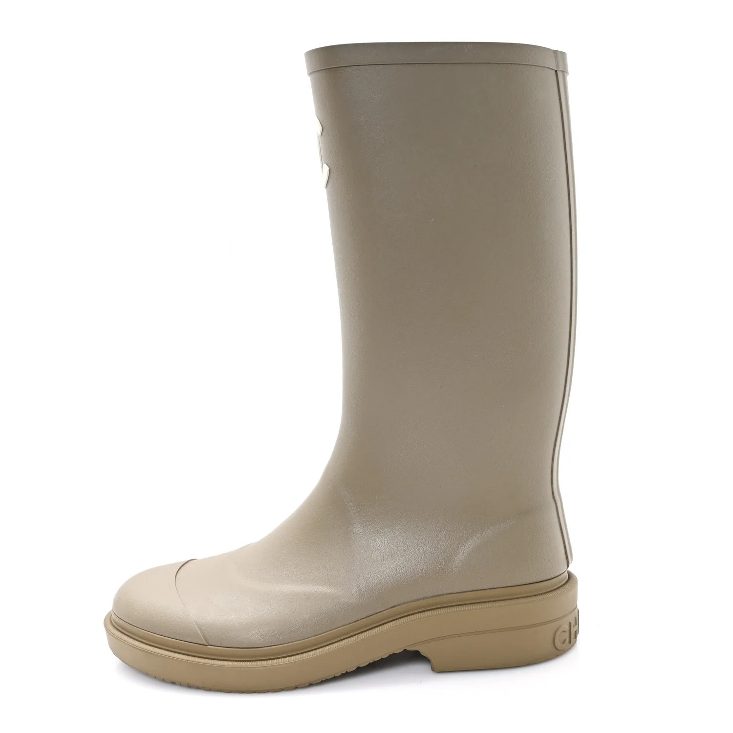 Caoutchouk CC High Boots 37 Khaki | FASHIONPHILE (US)