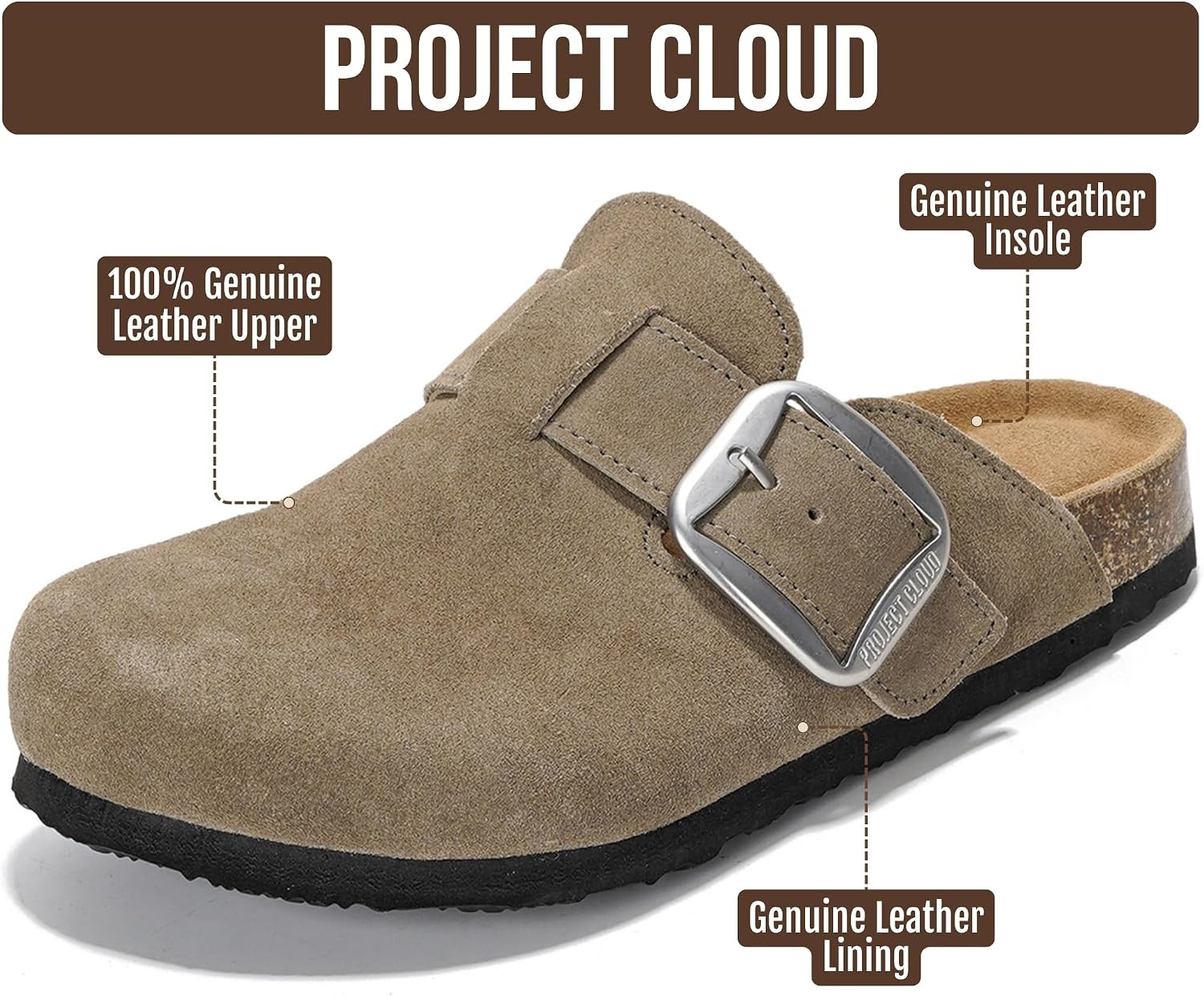 Project Cloud 100% Genuine Leather Clogs for Women 2026 | Amazon (US)