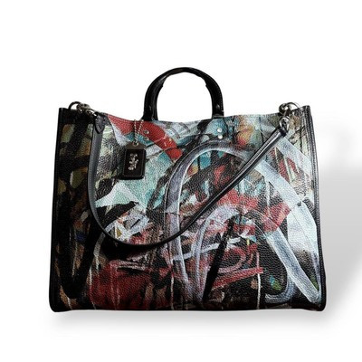 COACH Coach X Mint + Serf Rogue 39 Graffiti Print Black Shoulder Satchel CD703  | eBay | eBay US
