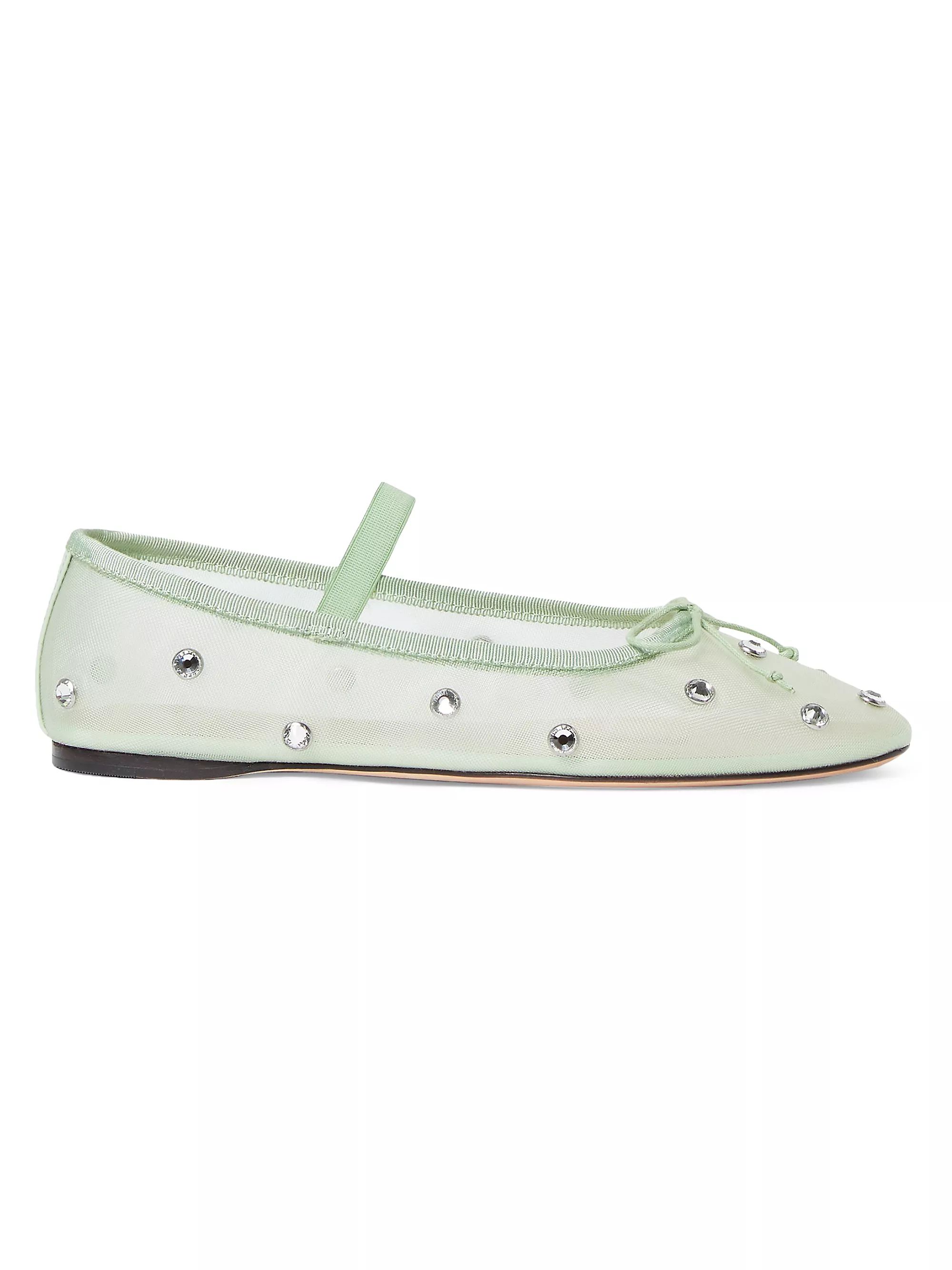 Leonie Crystal Mesh Ballet Flats | Saks Fifth Avenue