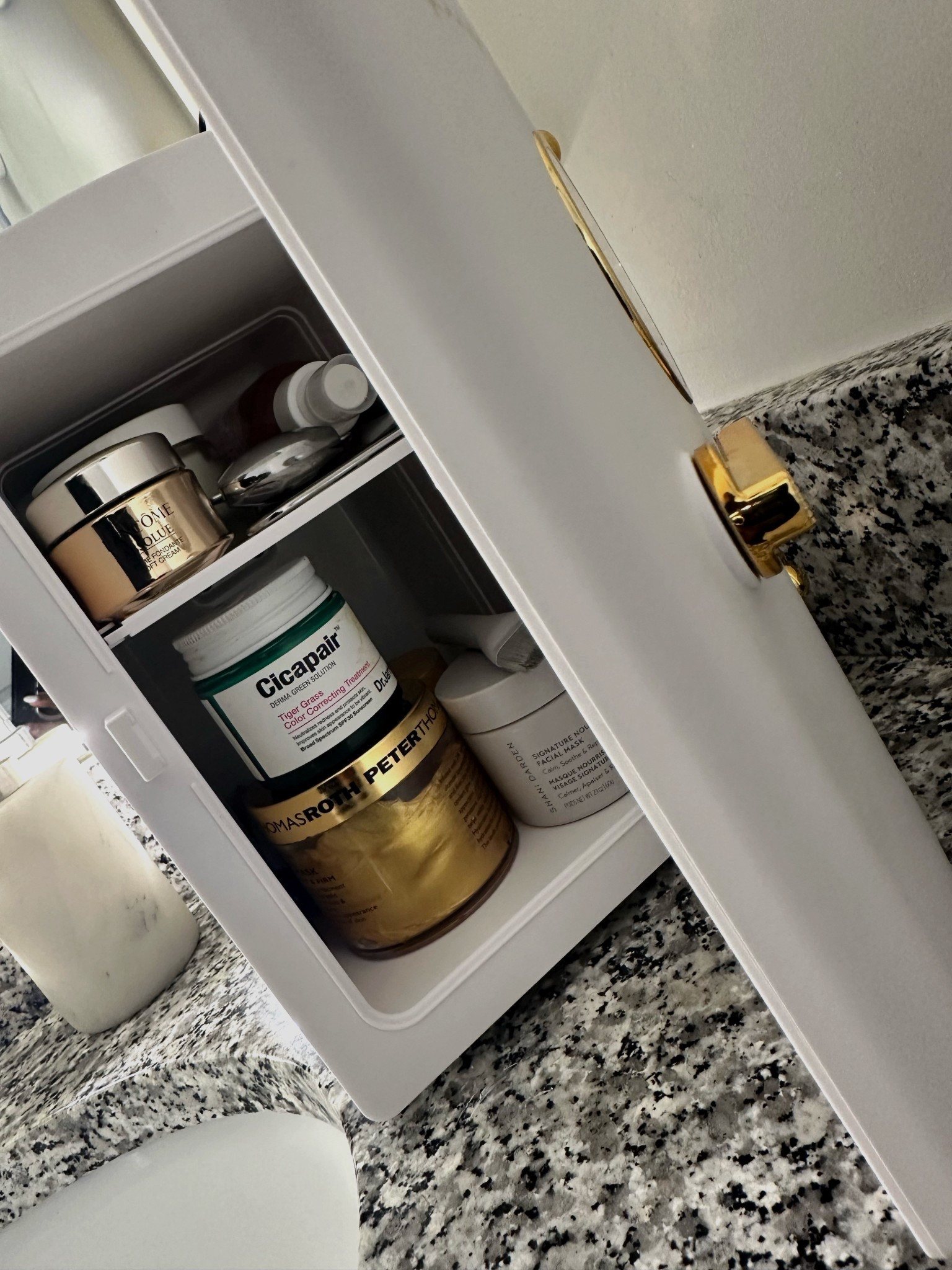 Linking the fridge in a more elevated color and style. I actually will be purchasing the led fridge and will give the gold hardware fridge to my daughter. This is the 9can fridge pictured  

#LTKBeauty #LTKselfcare #LTKmorningroutine