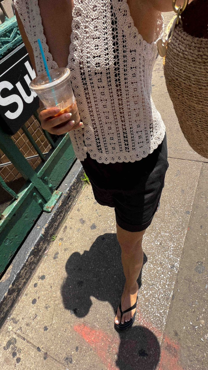 Today's easy outfit! This knit top has been a favorite of mine and easily pairs with shorts, jeans, and skirts ✨ 

 #LTKootd #LTKSeasonal