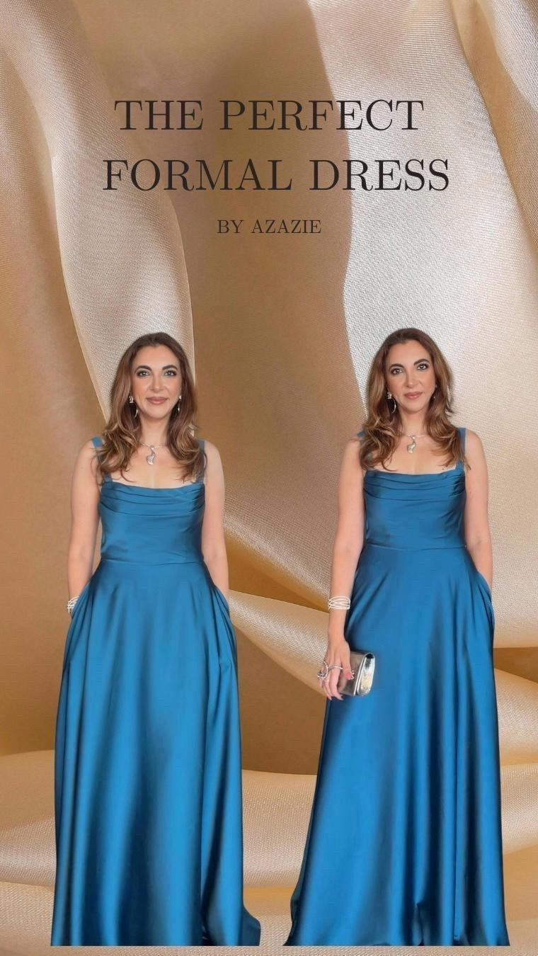 This blue satin dress was made for an elegant entrance 💙✨

The softly draped neckline, flattering fitted waist, and beautiful floor-length silhouette make it perfect for weddings, black-tie events, galas, and other special occasions.

#LTKootd #LTKWedding #LTKgrwm