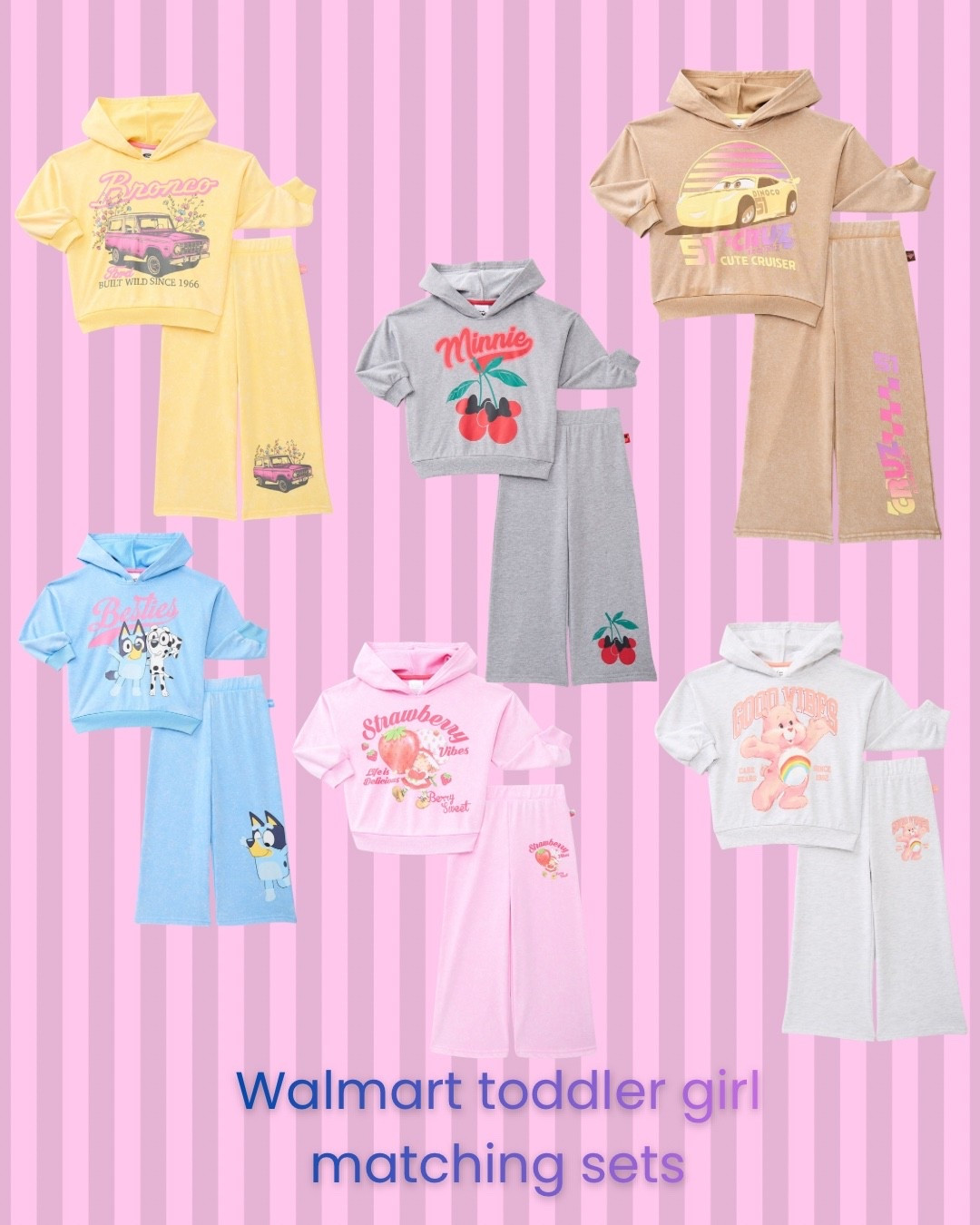 Walmart- toddler girl- matching sets- girls- toddler clothes- girl clothes- baby clothes- bronco- Minnie Mouse- strawberry shortcake- bluey- lightning McQueen- Disney- Disney cars- Care Bears- dinoco- target- Walmart new arrivals- Walmart spring- spring break- beach trip- Disney trip- spring new arrivals- Walmart online- toddler Valentine’s Day basket- sale alert- Easter basket- Easter dress- Easter- girls dress- toddler dress-toddler shoes- spring shoes 

#LTKValentine #LTKmomlife #LTKKids